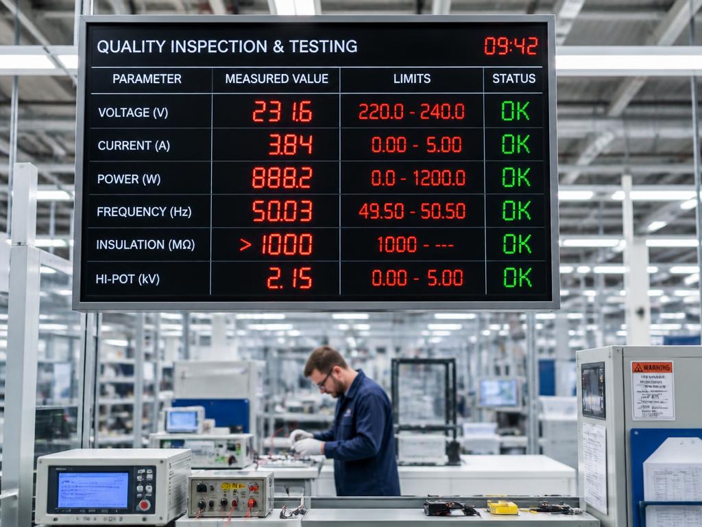 Qualitäts- und Prüfprozesse – NOVOTRON Großanzeige im Einsatz